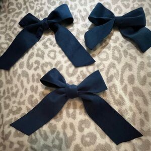 Elegant Navy Blue Hair Bows